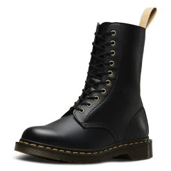 Dr. Martens 14 Eye Boot 1490 Vegan Felix Rub Off - Schwarz