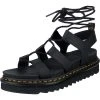 Dr. Martens Nartilla Black Hydro Leather Riemchensandalen - Schwarz