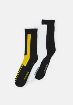 Dr. Martens DOUBLE UNISEX 3 PACK - Socken - Black/white/yellow