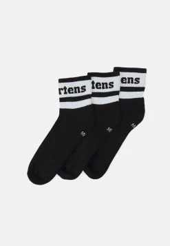 Dr. Martens SHORT ATHLETIC LOGO UNISEX 3 PACK - Socken - Black